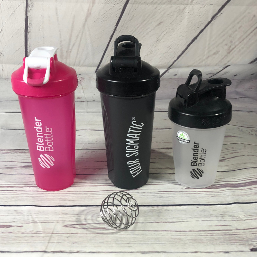 Blender bottle shake mix travel cups, LOT of 3